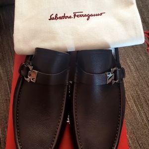 Salvatore Ferragamo Brown Leather Loafers